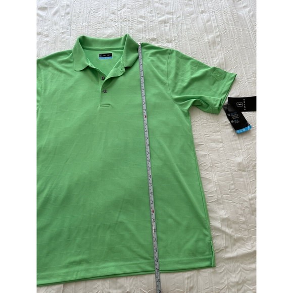 NWT PGA Tour Golf Polo Shirt Men Spring Green Moisture Wicking Stretch Size L - Picture 9 of 10